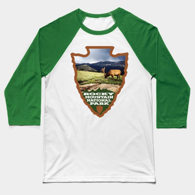 Rocky Mountain National Park arrowhead Baseball T-Shirt by nylebuss